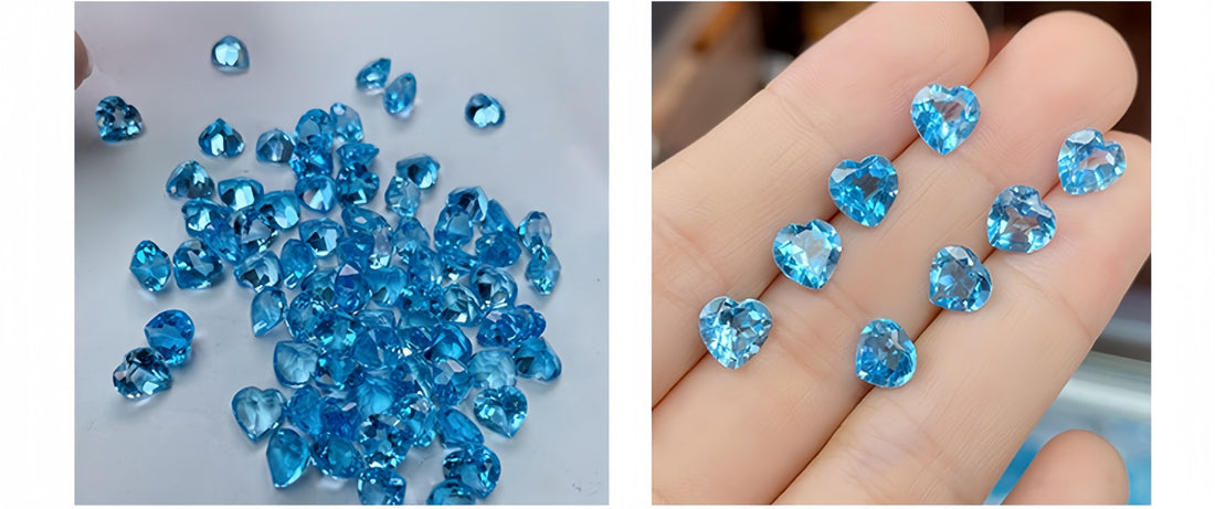 About our Natual Aquamarine and Topaz Pendant Neclace Chain