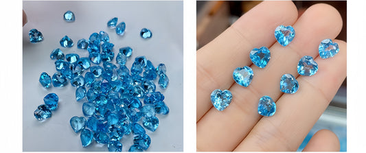 About our Natual Aquamarine and Topaz Pendant Neclace Chain